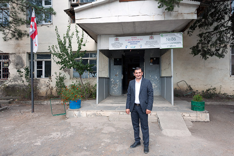 Photo of Principal Vusal Bairamov of Jandara Public School in Marneuli, Georgia